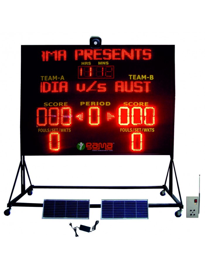 Solar Powered Multipurpose Electronic LED Scoreboard
