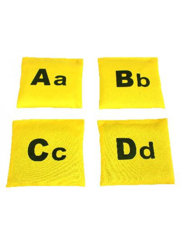 Taffeta Fabric Bean Bags (From 80gm to 100gm of each) with Alphabet Printing