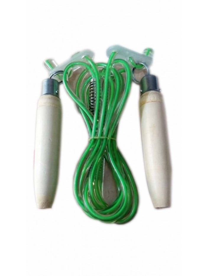 PVC Skipping Rope with Wooden Handle