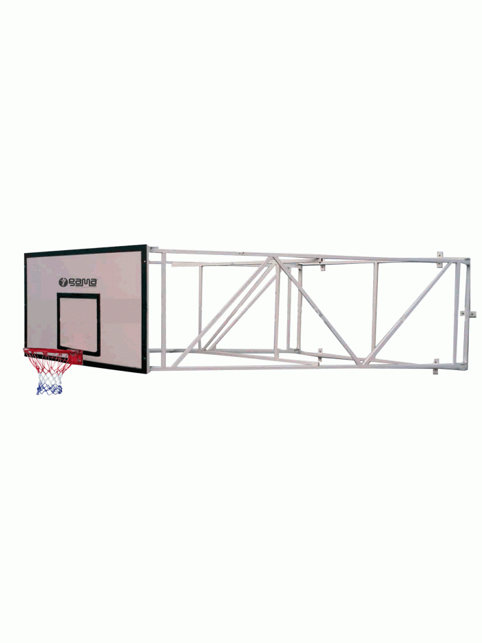 Wall anchored Basketball System 90 Degree