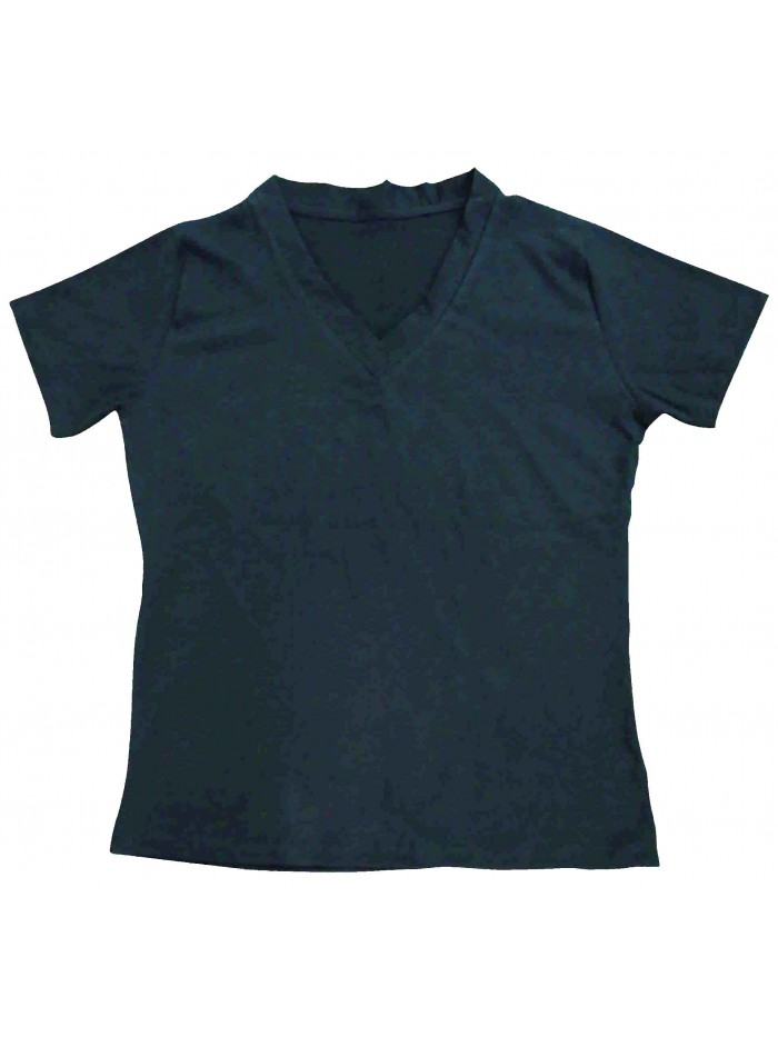 Women T-Shirt Polyester V-Neck 