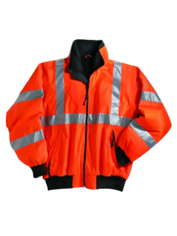 Reflective Safety Jacket Fluro Orange