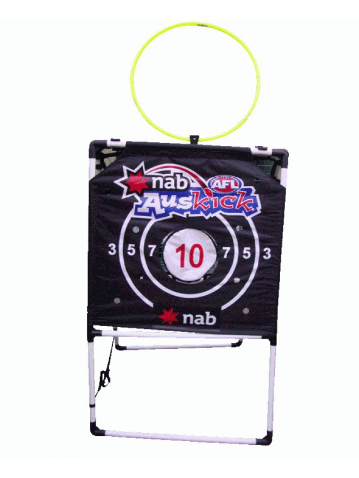 Footy Training Machine with Target, Rebounder and Passing Hoop