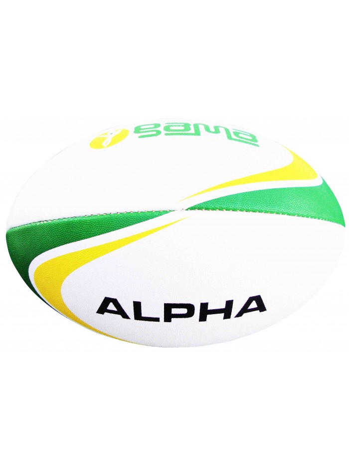 Rugby Ball Alpha, Synthetic Pimpled Rubber Grade I, 4 ply, 4 Panel
